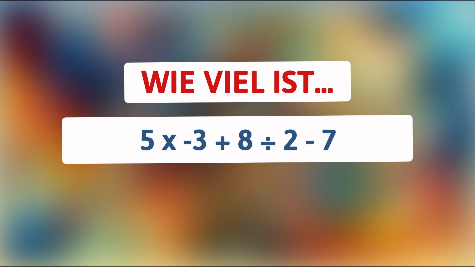 Nur die klügsten Köpfe lösen dieses mathematische Rätsel! Kannst du die richtige Antwort finden?"