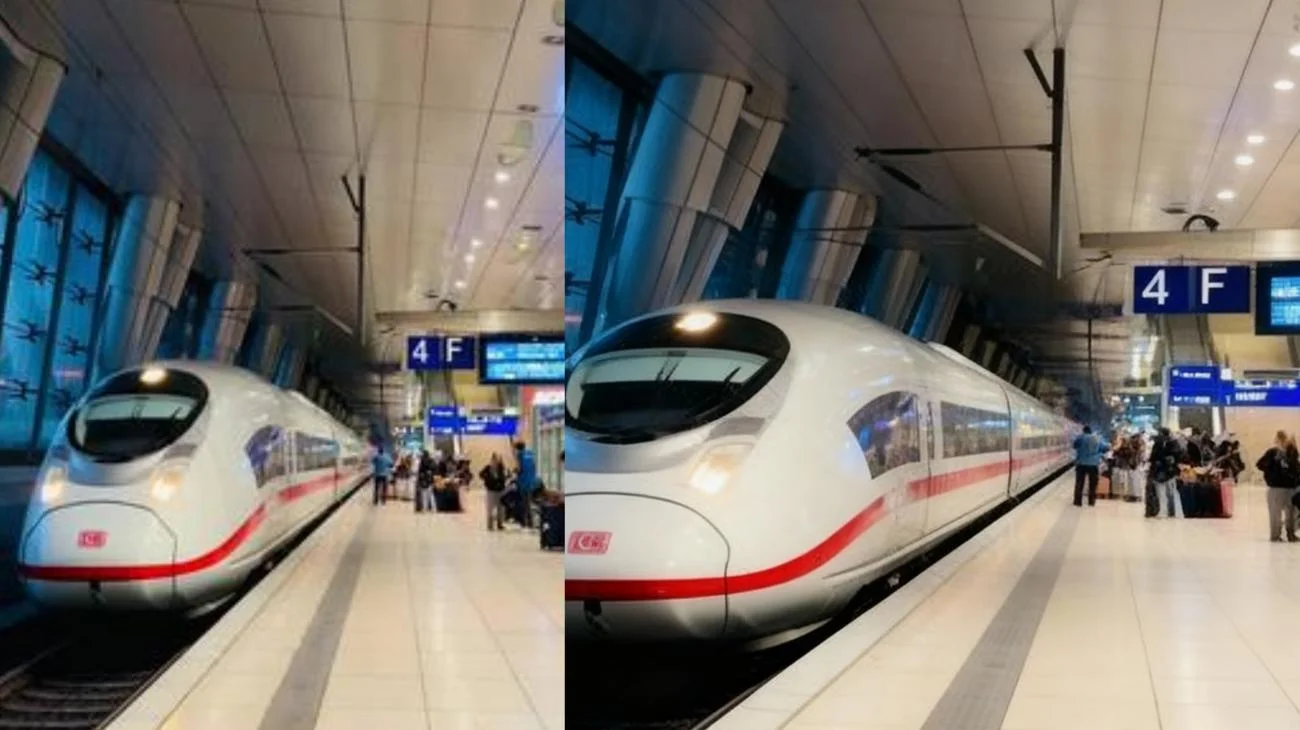 Riding the ICE train through Frankfurt 🇩🇪🚄 #ICETrain #DeutscheBahn #Frankfurt #FrankfurtGermany #germanytravel"