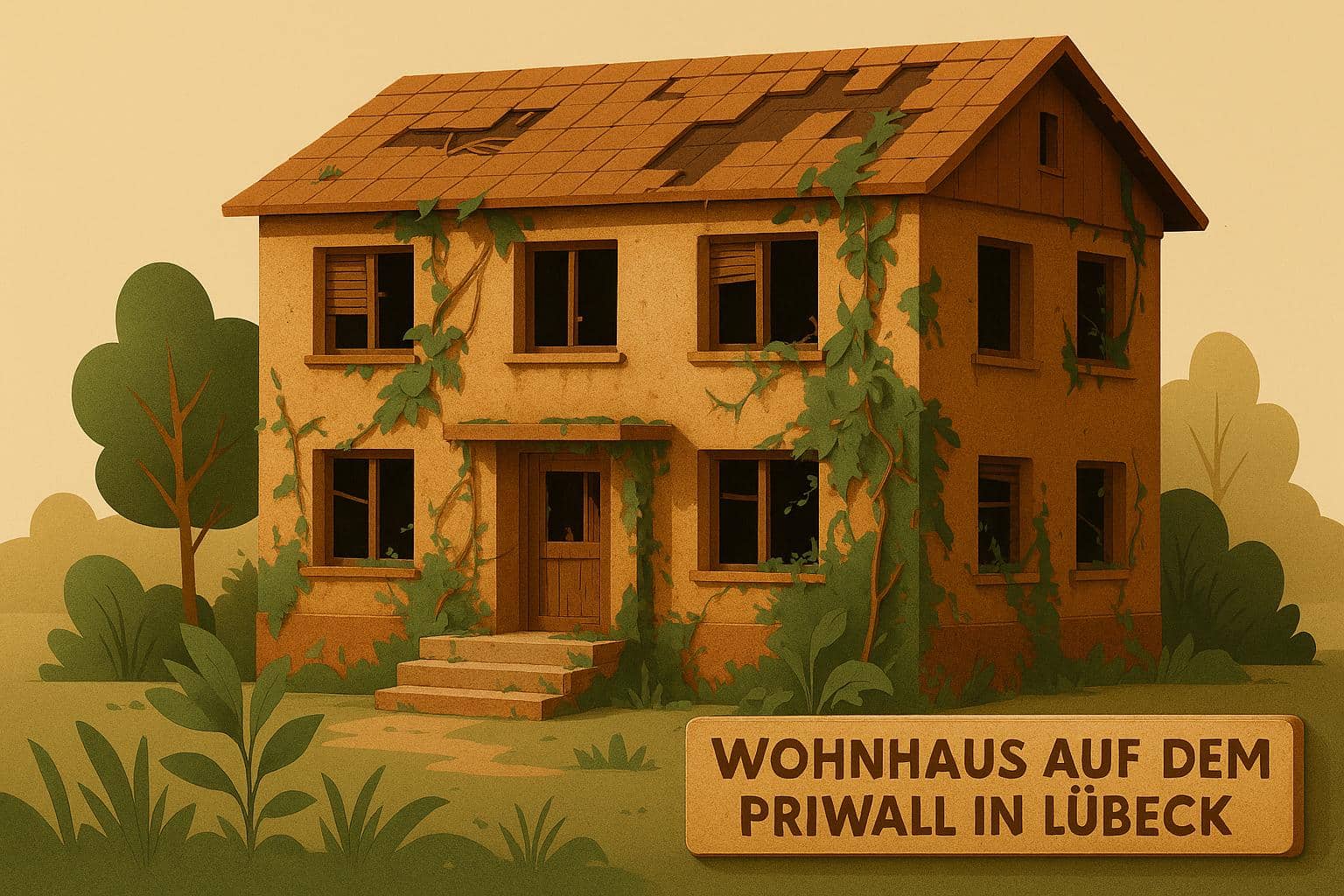 Verlassenes Schwesternwohnheim auf dem Priwall in Lübeck vor geplanter Sanierung